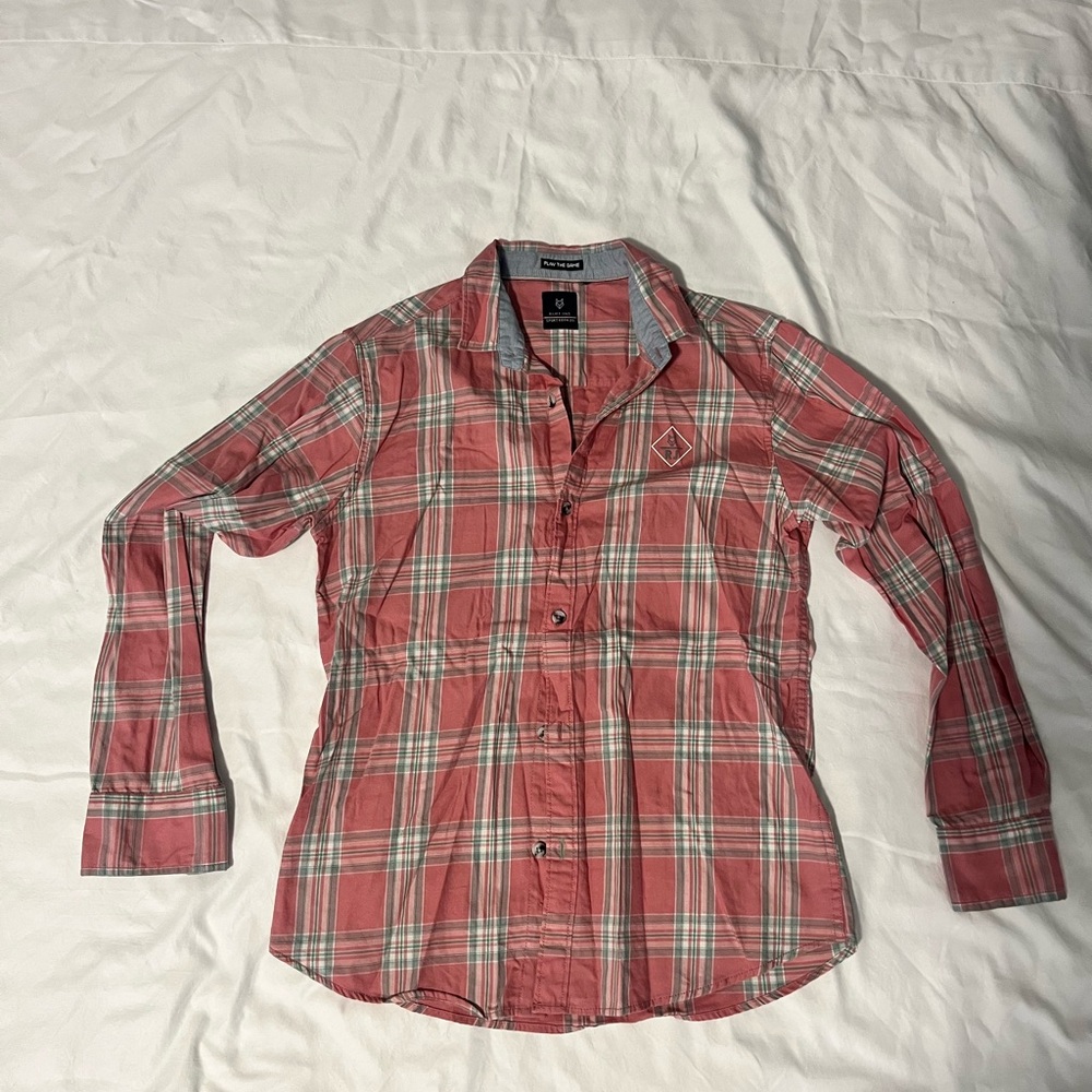 RuffWear Coral Plaid Button-Down Shirt